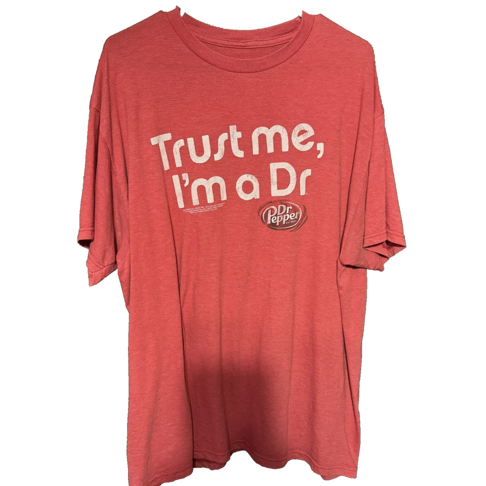 Dr. Pepper Trust Me, I'm a Dr. Men's Size XXL Red T-Shirt
